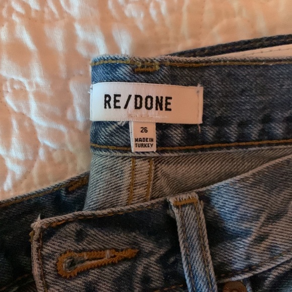 Re/Done High Rise Stovepipe Jeans in Medium Vain - Picture 8 of 9